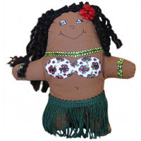 Pocket Hula Girl Doll